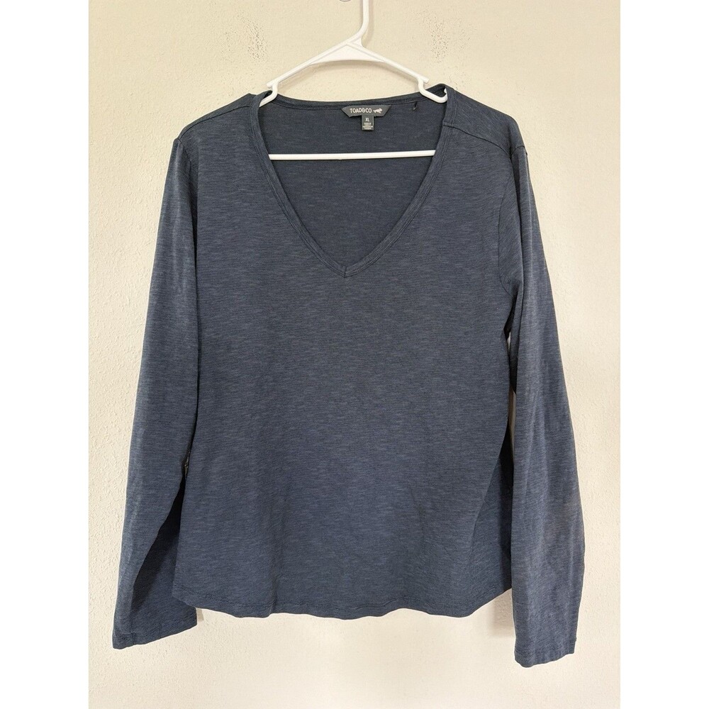 Toad & Co Womens XL Long Sleeve Striped Top Gorpcore Outdoors Hiking Casual